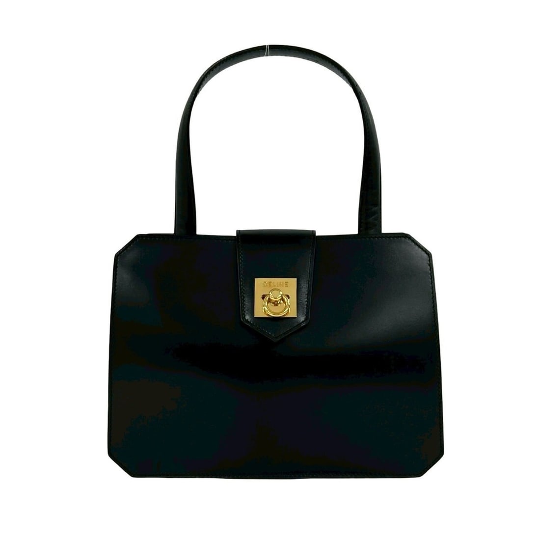 CELINE Vintage Ring Hardware Logo Calf Leather Genuine Handbag Mini Tote Bag Black b84-2: --- Catalog ---Category: SizeSize (HxWxD): 18.5cm x 24cm x 8cm / 7.28'' x 9.44'' x 3.14''Category: DesignType: Handbag, Tote bagColor: BlackGender: WomenMaterial: Leather Leather/Fur Type: CalfskinCat
