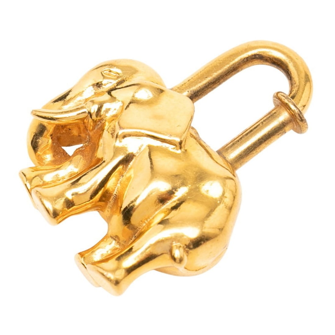 Hermes Elephant Motif Charm with Padlock, Gold Plated, GP, Women's: --- Catalog ---Category: SizeSize (HxWxD): 36.20mm x 27.50mm / 1.43'' x 1.08''Category: DesignType: Handbag charmColor: GoldGender: WomenMaterial: Gold platingCategory: GeneralBrand: Hermes--- Item Li