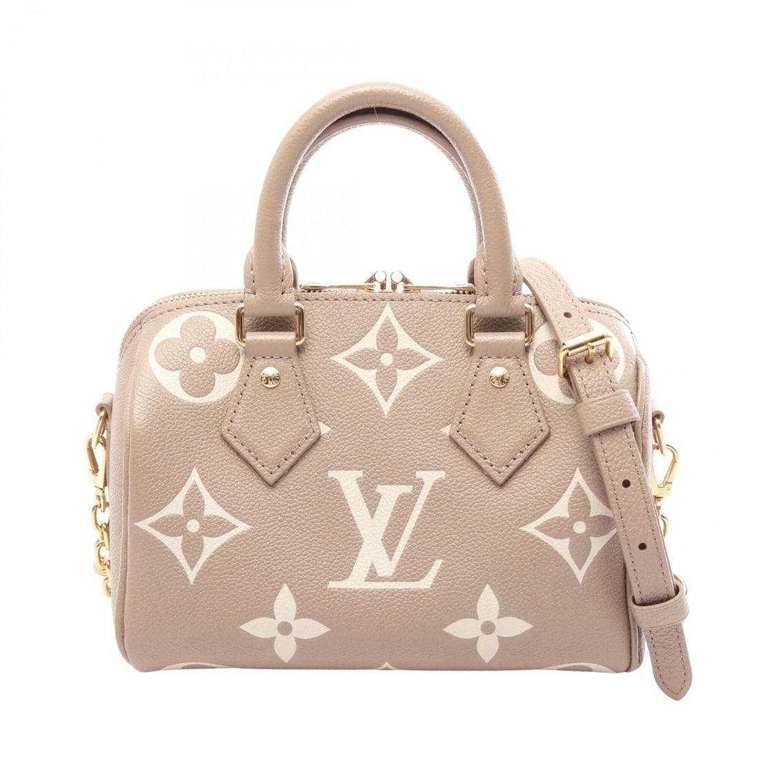 Louis Vuitton Speedy Bandoulière 20 2-Way Handbag, Leather, Monogram Empreinte, Women's, Beige,: --- Catalog ---Category: SizeSize (HxWxD): 16cm x 20.5cm x 11cm / 6.29'' x 8.07'' x 4.33''Category: DesignType: HandbagColor: Beige, Cream, TourterelleGender: WomenMaterial: Monogram Empreinte , Leath