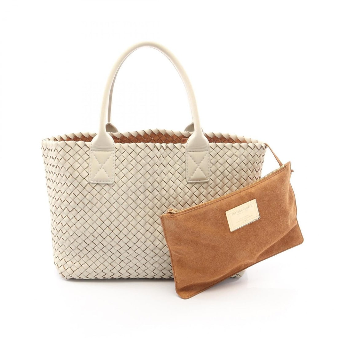 Bottega Veneta Cabas PM Intrecciato Tote Bag Handbag Leather Women's White 730297: --- Catalog ---Category: SizeSize (HxWxD): 24.5cm x 30cm x 15cm / 9.64'' x 11.81'' x 5.9''Category: DesignType: Handbag, Pouch, Tote bagColor: WhiteGender: WomenMaterial: Leather Category: