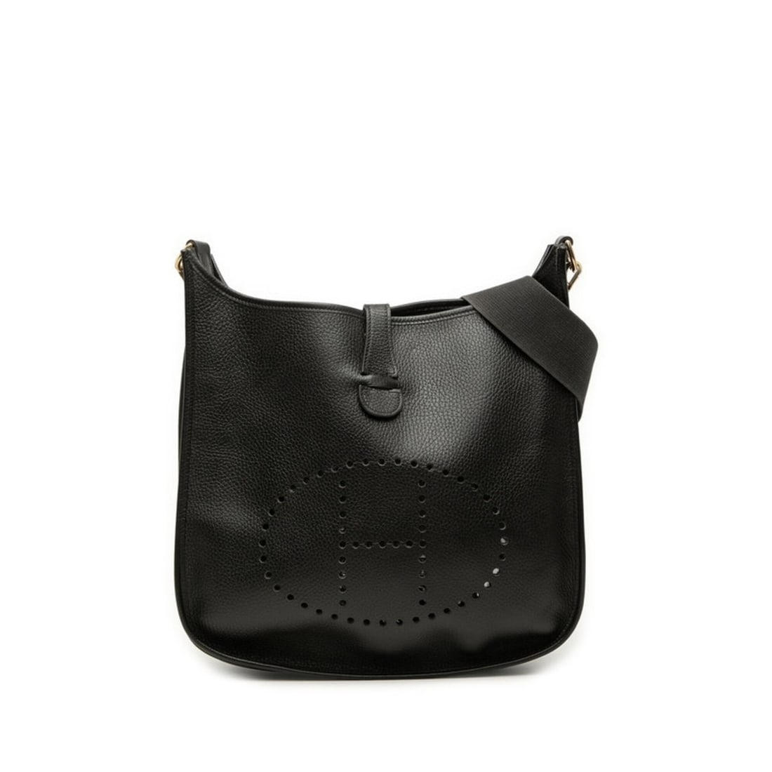 Hermes Evelyne 1 GM Crossbody Shoulder Bag, Black Togo Leather, Women's HERMES: --- Catalog ---Category: SizeStrap Drop: 46.5cm / 18.3''Size (HxWxD): 29.5cm x 32.5cm x 9cm / 11.61'' x 12.79'' x 3.54''Category: DesignType: Shoulder bagColor: BlackGender: WomenMaterial: Togo leathe