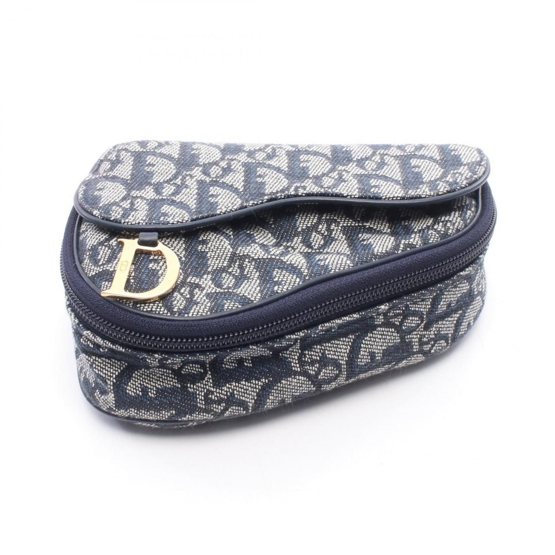 Christian Dior Dior Saddle Pouch Mini Trotter Handbag - Canvas Leather Women's Navy/Beige MC1928: --- Catalog ---Category: SizeSize (HxWxD): 11cm x 16cm / 4.33'' x 6.29''Category: DesignType: PouchColor: Beige, NavyGender: WomenMaterial: Canvas , Leather Category: GeneralMPN: MC1928Brand: Christia