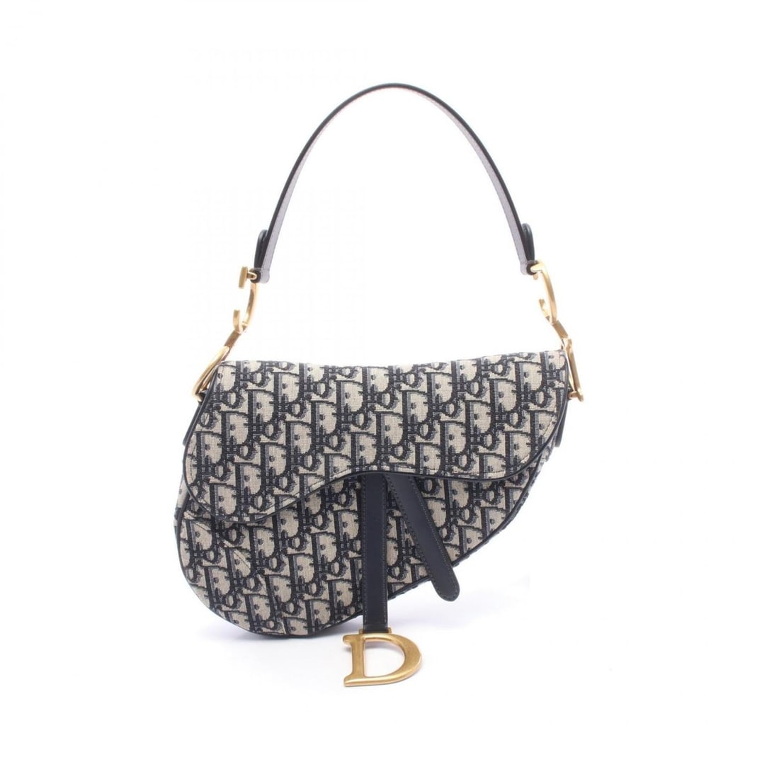 Christian Dior Dior Saddle Bag Oblique Handbag, Canvas and Leather, Women's, Navy/Beige,: --- Catalog ---Category: SizeSize (HxWxD): 17cm x 24cm x 6cm / 6.69'' x 9.44'' x 2.36''Category: DesignType: Handbag, Saddle bagColor: Beige, NavyGender: WomenMaterial: Canvas , Leather Category: Gene