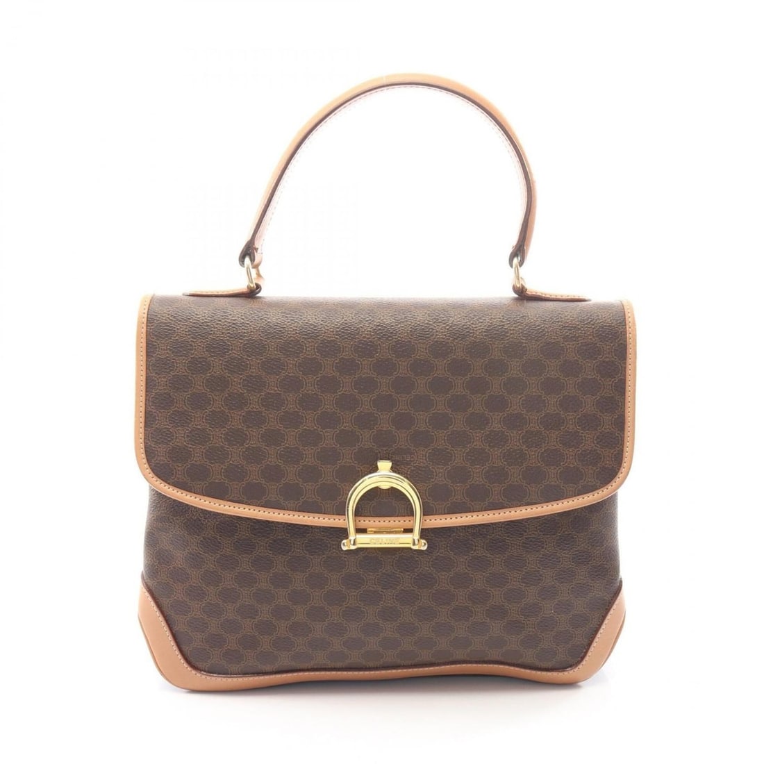 Celine Macadam Handbag, Coated Canvas Leather, Women's, Brown: --- Catalog ---Category: SizeSize (HxWxD): 23cm x 27cm x 9cm / 9.05'' x 10.62'' x 3.54''Category: DesignType: HandbagColor: BrownGender: WomenMaterial: Coated canvas , Leather Category: GeneralBrand: 
