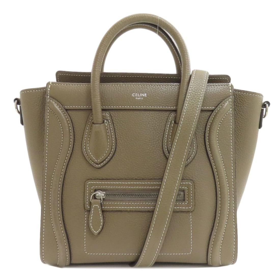 Celine Luggage Nano 2-Way Handbag, Calfskin, Women's: --- Catalog ---Category: SizeSize (HxWxD): 21cm x 29cm x 10cm / 8.26'' x 11.41'' x 3.93''Strap Length: 121cm / 47.63''Handle Length: 13.5cm / 5.31''Category: DesignType: HandbagColor: BrownGender: Wom