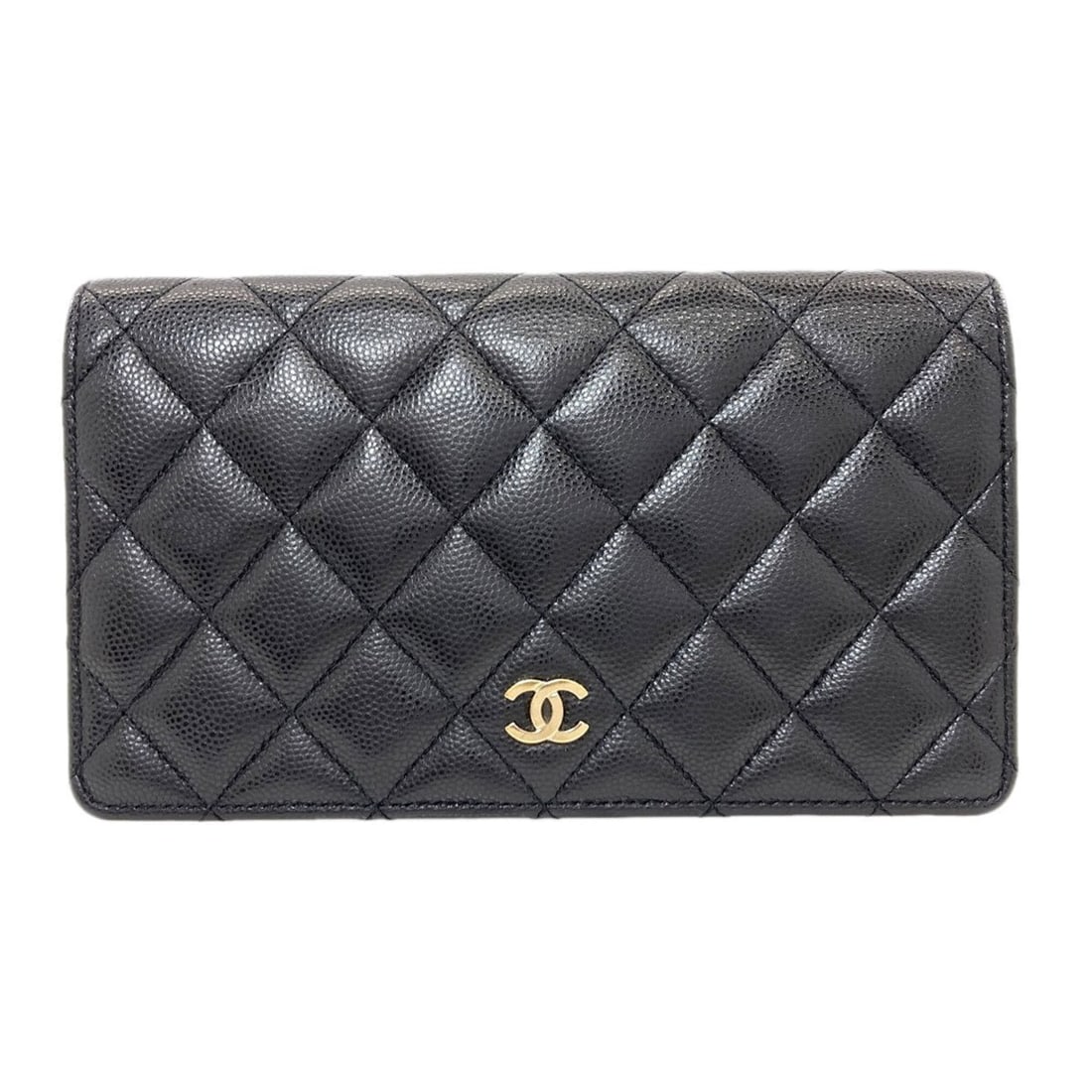 Chanel Coco Mark Matelassé Long Wallet with Gold Hardware, Grained Calfskin, Women's CHANEL (1 of 13)