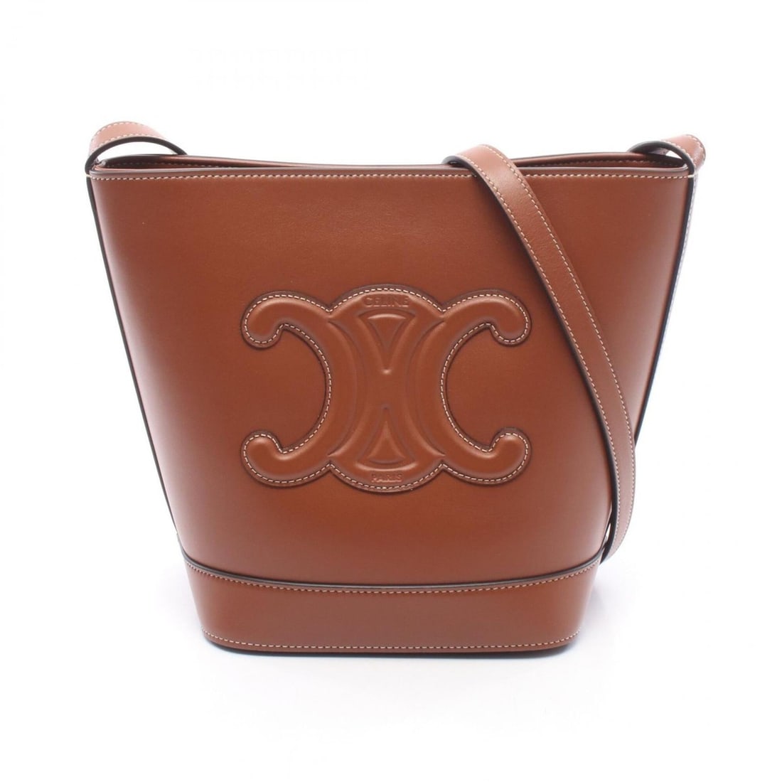 Celine Small Bucket Cuire Triomphe Shoulder Bag Handbag Leather Women's Brown 198243DU3: --- Catalog ---Category: SizeSize (HxWxD): 22cm x 18cm x 13cm / 8.66'' x 7.08'' x 5.11''Category: DesignType: Handbag, Shoulder bagColor: BrownGender: WomenMaterial: Leather Category: GeneralMPN: 1982