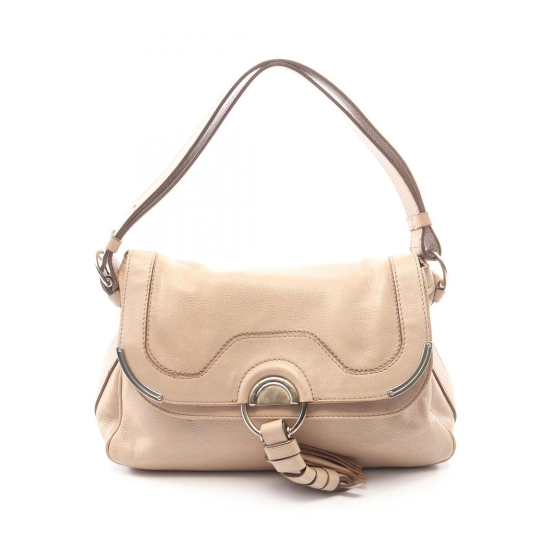 Celine CELINE Shoulder Bag Handbag Leather Women's Beige (1 of 12)