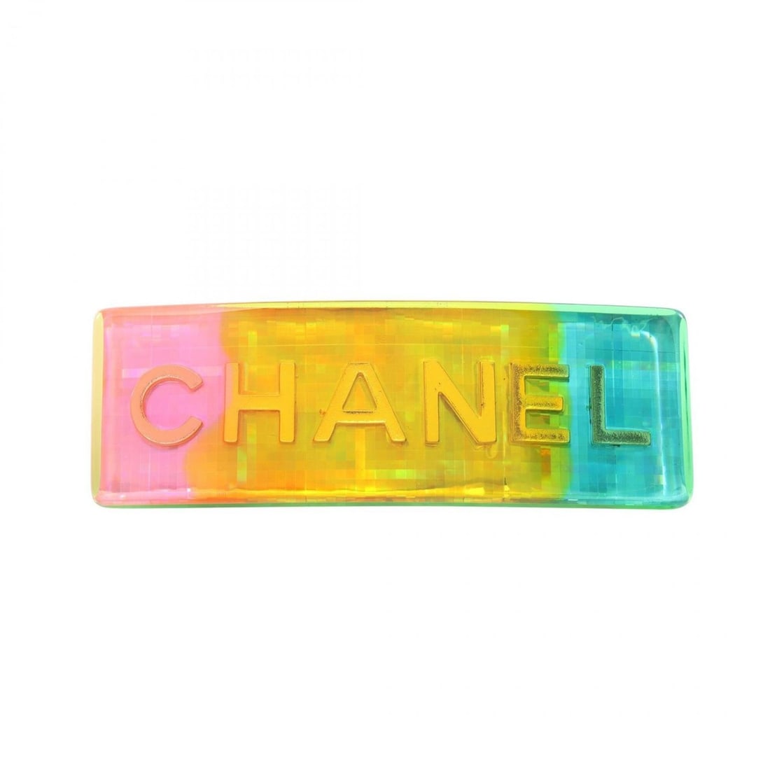 Chanel logo hair accessory barrette, resin accessory, women's, multicolor: --- Catalog ---Category: SizeSize (LxW): 3.2cm x 10cm / 1.25'' x 3.93''Category: DesignType: BarretteColor: Multi-colorGender: WomenMaterial: ResinCategory: GeneralBrand: Chanel--- Item List ---Sectio