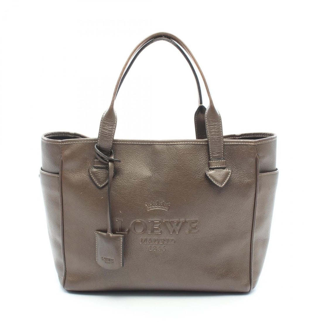 Loewe Heritage Tote Bag Handbag Leather Women's Brown: --- Catalog ---Category: SizeSize (HxWxD): 24cm x 29cm x 12.5cm / 9.44'' x 11.41'' x 4.92''Category: DesignType: Handbag, Tote bagColor: BrownGender: WomenMaterial: Leather Category: GeneralBrand: Loe