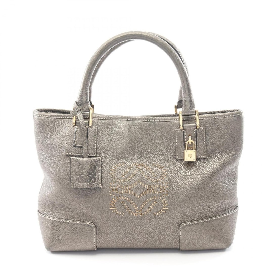 Loewe Amazona Fusta Handbag, Leather, Women's, Gray: --- Catalog ---Category: SizeSize (HxWxD): 21.5cm x 29cm x 12cm / 8.46'' x 11.41'' x 4.72''Category: DesignType: HandbagColor: GrayGender: WomenMaterial: Leather Category: GeneralBrand: Loewe--- Item 
