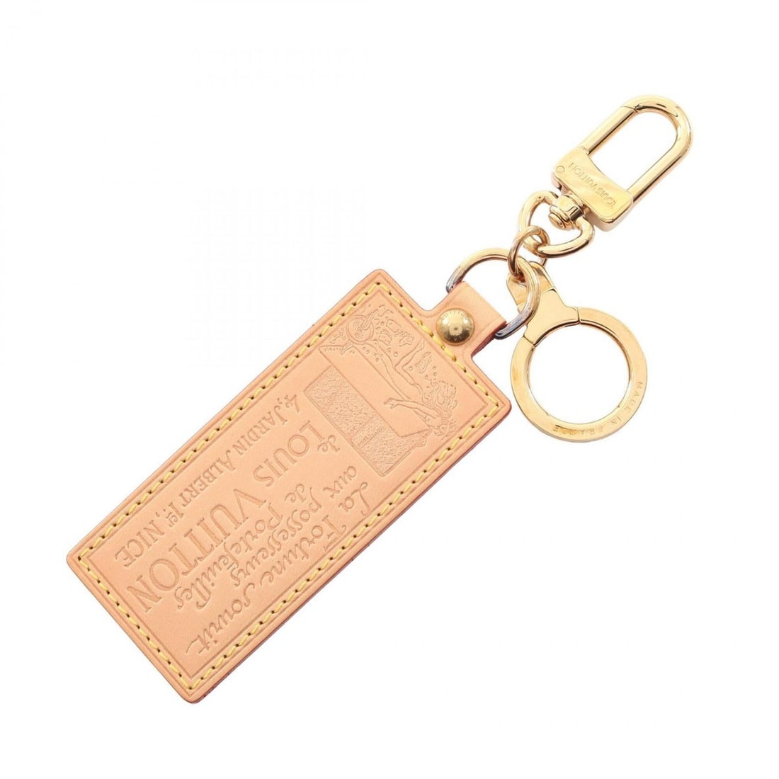 Louis Vuitton Porte Clés Fortune Keyring Keychain Accessory Leather GP Women's Gold/Beige M85377: --- Catalog ---Category: SizeSize (HxWxD): 15.5cm x 4cm / 6.1'' x 1.57''Category: DesignType: KeyringColor: BeigeGender: WomenPattern: AbstractMaterial: Gold plating, LeatherCategory: GeneralMPN: M853