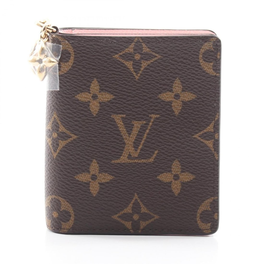 Louis Vuitton Pocket Wallet LV Charm Bi-fold Canvas Monogram Women's Brown/Pink M29059: --- Catalog ---Category: SizeSize (HxWxD): 10cm x 8.5cm x 2.5cm / 3.93'' x 3.34'' x 0.98''Category: DesignType: Wallet (bi-fold)Color: Brown, PinkGender: WomenMaterial: Canvas , Monogram Category: Gen
