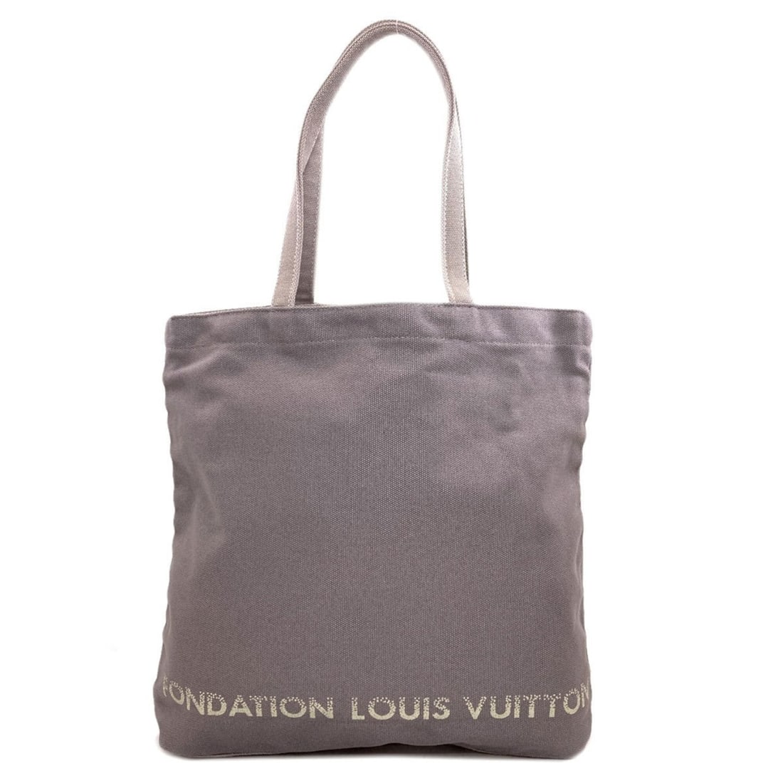 Louis Vuitton Fondation Museum Limited Edition Canvas Tote Bag for Women LOUIS VUITTON: --- Catalog ---Category: SizeSize (HxWxD): 36cm x 36cm x 8cm / 14.17'' x 14.17'' x 3.14''Handle Length: 52cm / 20.47''Category: DesignType: Tote bagColor: GrayGender: WomenMaterial: Canvas Category: G