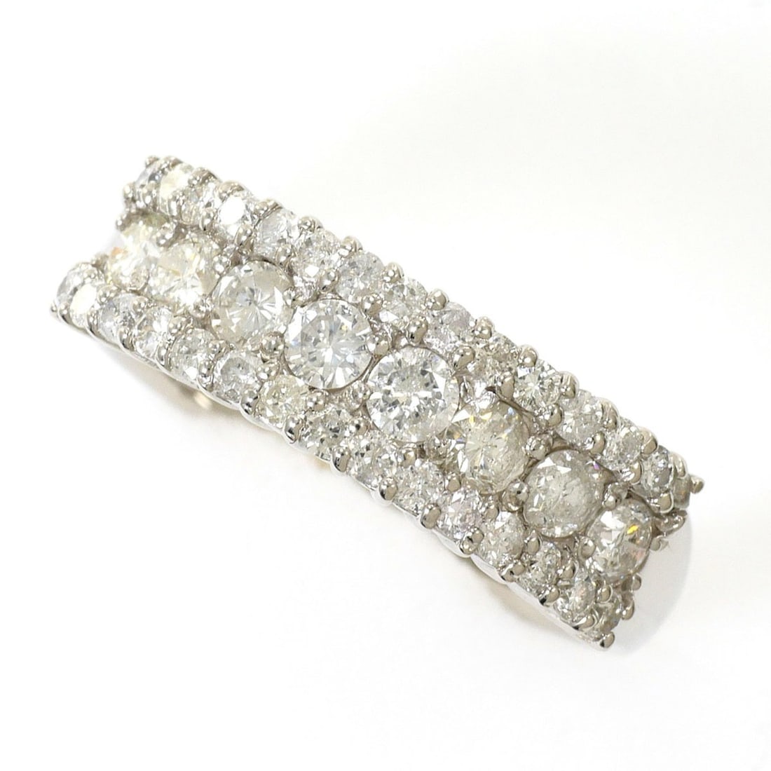 PT900 Platinum Ring, 1 Diamond, 1.00ct, Total Weight 4.6g, Jewelry (1 of 13)