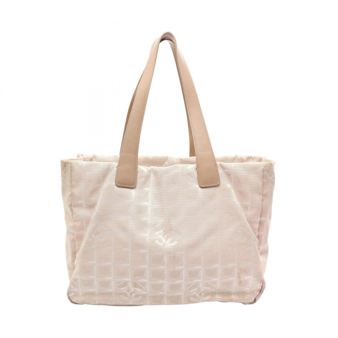 Chanel New Travel Line MM Tote Bag Handbag Leather Nylon Canvas Women's Beige A15991: --- Catalog ---Category: SizeSize (HxWxD): 25cm x 34cm x 14.5cm / 9.84'' x 13.38'' x 5.7''Category: DesignType: Handbag, Tote bagColor: BeigeGender: WomenMaterial: New Travel Line Category: GeneralMPN