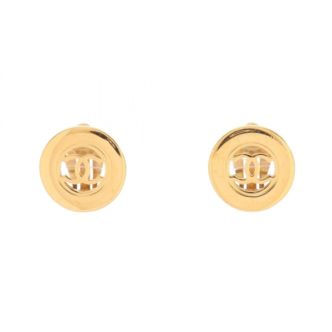 Chanel Coco Mark Circle Earrings, Gold Plated (GP), Women's, Tone: --- Catalog ---Category: SizeSize (HxWxD): 22.00mm x 22.00mm / 0.87'' x 0.87''Category: DesignType: Clip earringsColor: GoldGender: WomenMaterial: Gold platingCategory: GeneralBrand: Chanel--- Item Li