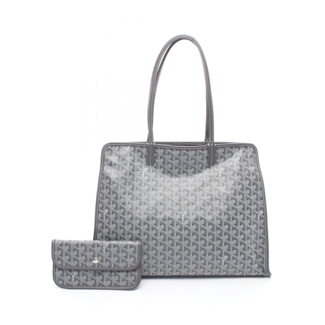 Goyard Hardy PM Tote Bag Handbag, Coated Canvas Leather, Women's, Gray/White, HARDY2PMLTY51CG51P: --- Catalog ---Category: SizeSize (HxWxD): 30cm x 41cm x 16cm / 11.81'' x 16.14'' x 6.29''Category: DesignType: Handbag, Pouch, Tote bagColor: Gray, WhiteGender: WomenMaterial: Coated canvas , Leather