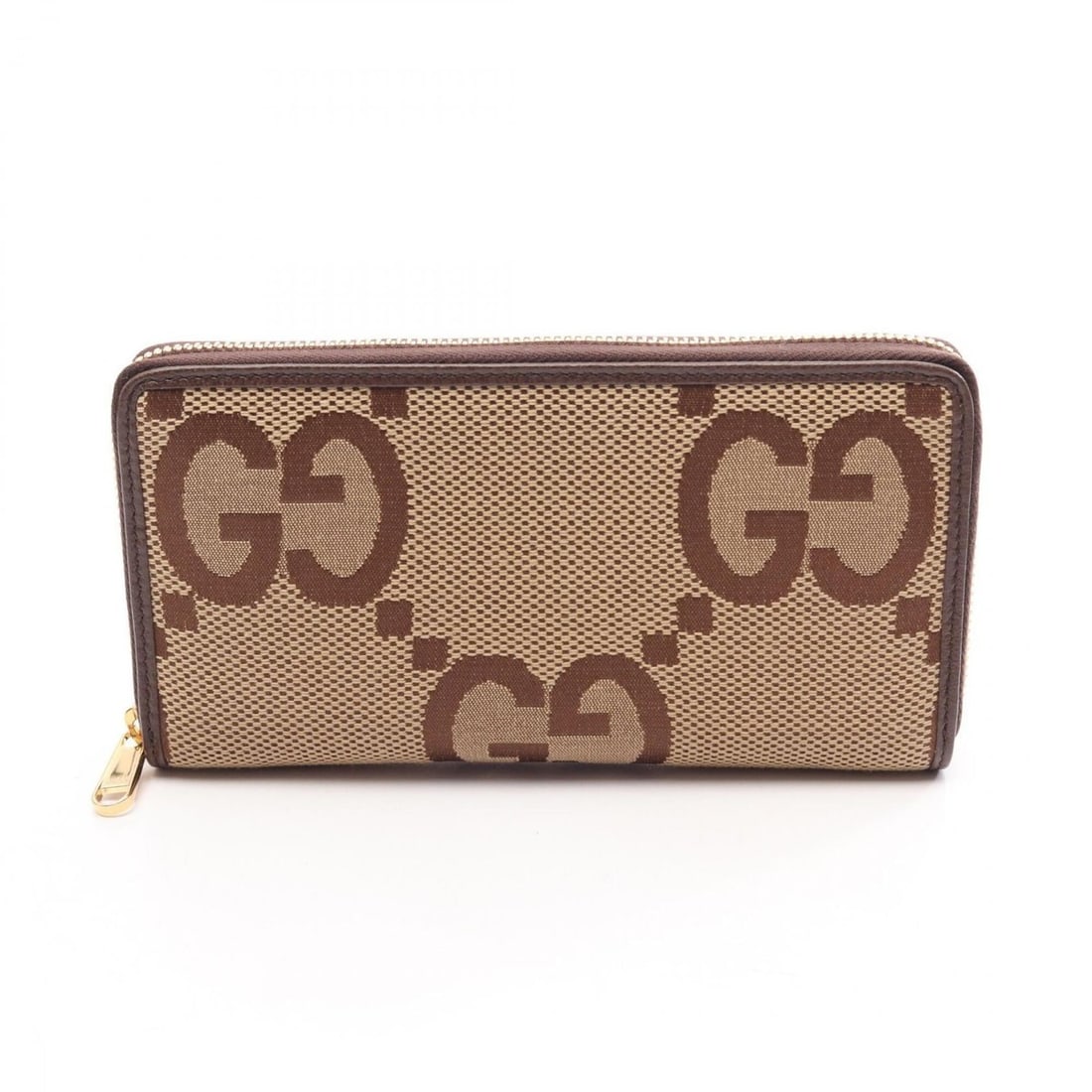 Gucci Jumbo GG Continental Wallet, Round Long Canvas Leather, Women's, Beige/Brown, 699316: --- Catalog ---Category: SizeSize (HxWxD): 10cm x 19cm x 2cm / 3.93'' x 7.48'' x 0.78''Category: DesignType: Long wallet (bi-fold)Color: Beige, BrownGender: WomenMaterial: Canvas , Leather Category: G