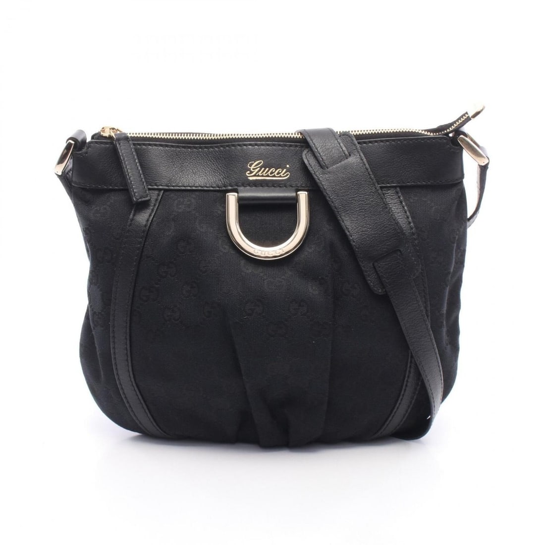 Gucci Abbey GG Canvas Shoulder Bag Handbag Leather Women's Black: --- Catalog ---Category: SizeSize (HxWxD): 25cm x 26cm x 3cm / 9.84'' x 10.23'' x 1.18''Category: DesignType: Handbag, Shoulder bagColor: BlackGender: WomenMaterial: Canvas , Leather Category: General