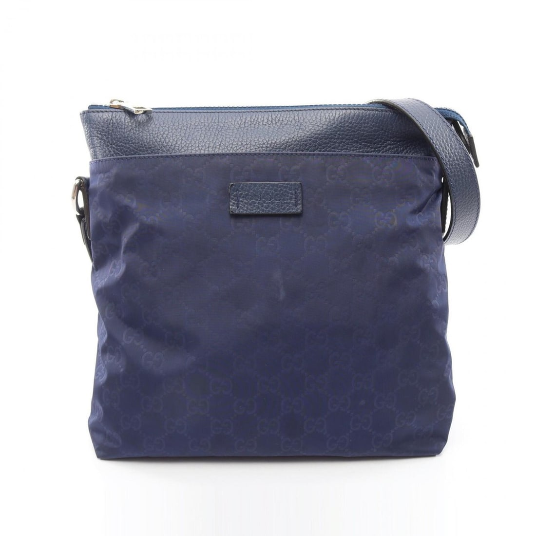 Gucci GG pattern shoulder bag/handbag, nylon and leather, men's women's, blue, 510342: --- Catalog ---Category: SizeSize (HxWxD): 27cm x 25cm x 5cm / 10.62'' x 9.84'' x 1.96''Category: DesignType: Handbag, Shoulder bagColor: BlueGender: Men,WomenMaterial: Nylon , Leather Category: Gener