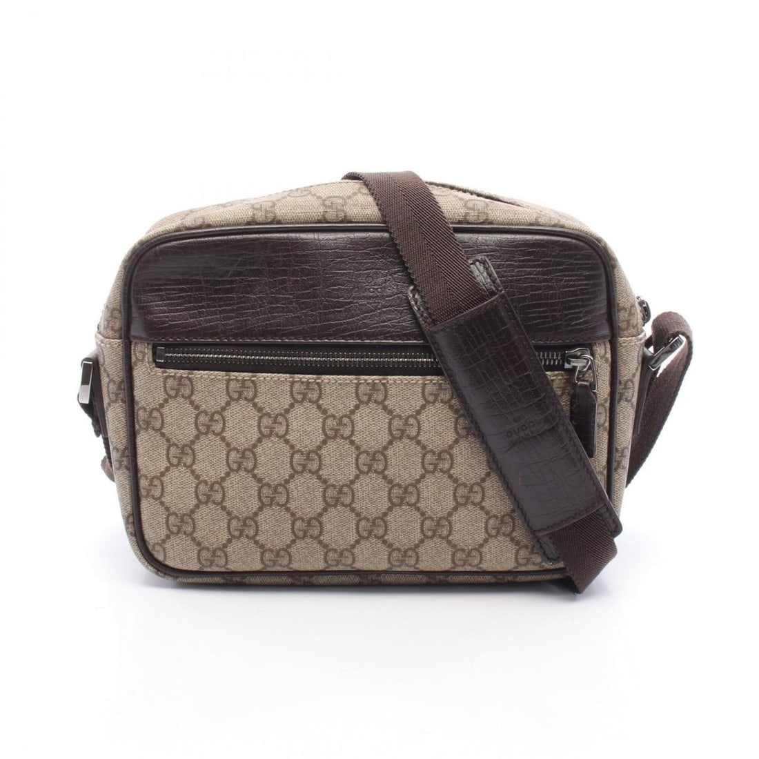 Gucci GG Plus Shoulder Bag/Handbag, Coated Canvas and Leather, Women's, Beige/Brown, 114291: --- Catalog ---Category: SizeSize (HxWxD): 16.5cm x 22cm x 7cm / 6.49'' x 8.66'' x 2.75''Category: DesignType: Handbag, Shoulder bagColor: Beige, BrownGender: WomenMaterial: PVC , Leather Category: Ge
