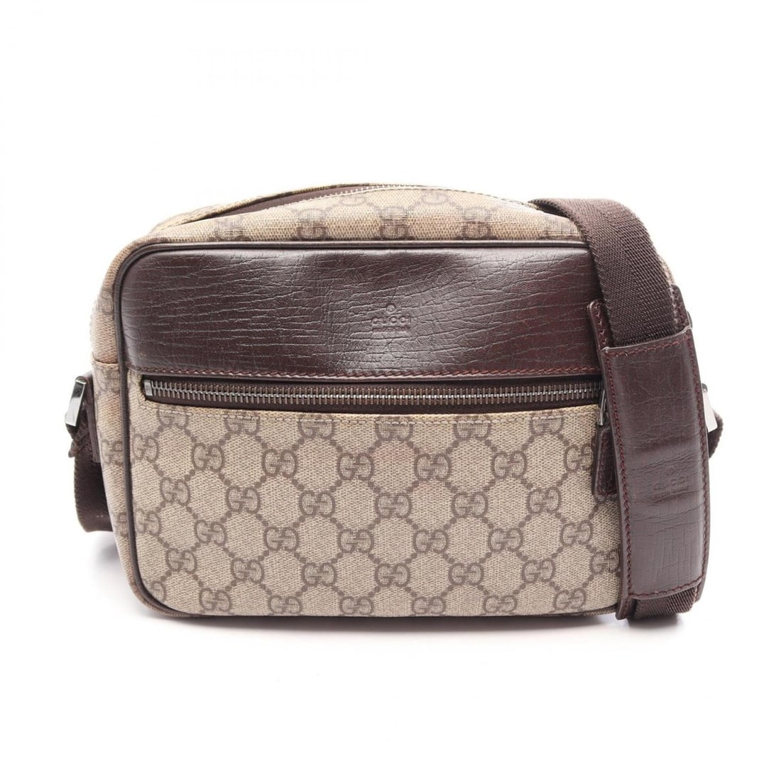 Gucci GG Plus Shoulder Bag/Handbag, Coated Canvas and Leather, Women's, Beige/Brown, 114291: --- Catalog ---Category: SizeSize (HxWxD): 16.5cm x 22cm x 7cm / 6.49'' x 8.66'' x 2.75''Strap Length: 83cm - 142cm / 32.67'' - 55.9''Category: DesignType: Handbag, Shoulder bagColor: Beige, BrownGend