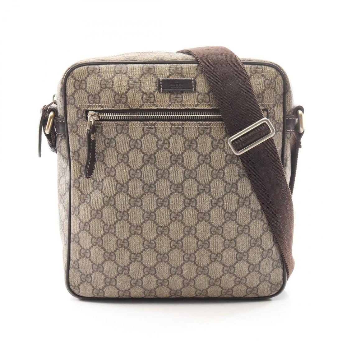 Gucci GG Supreme Shoulder Bag/Handbag, Coated Canvas and Leather, Women's, Beige/Brown, 201448 (1 of 13)