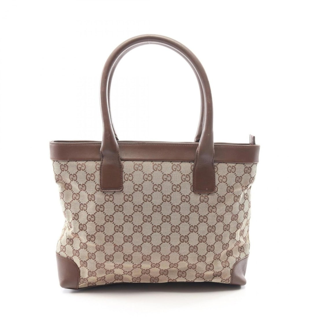 Gucci GG Canvas Tote Bag Handbag Leather Women's Beige/Brown 33890: --- Catalog ---Category: SizeSize (HxWxD): 25cm x 31cm x 8cm / 9.84'' x 12.2'' x 3.14''Category: DesignType: Handbag, Tote bagColor: Beige, BrownGender: WomenMaterial: Canvas , Leather Category: Gener