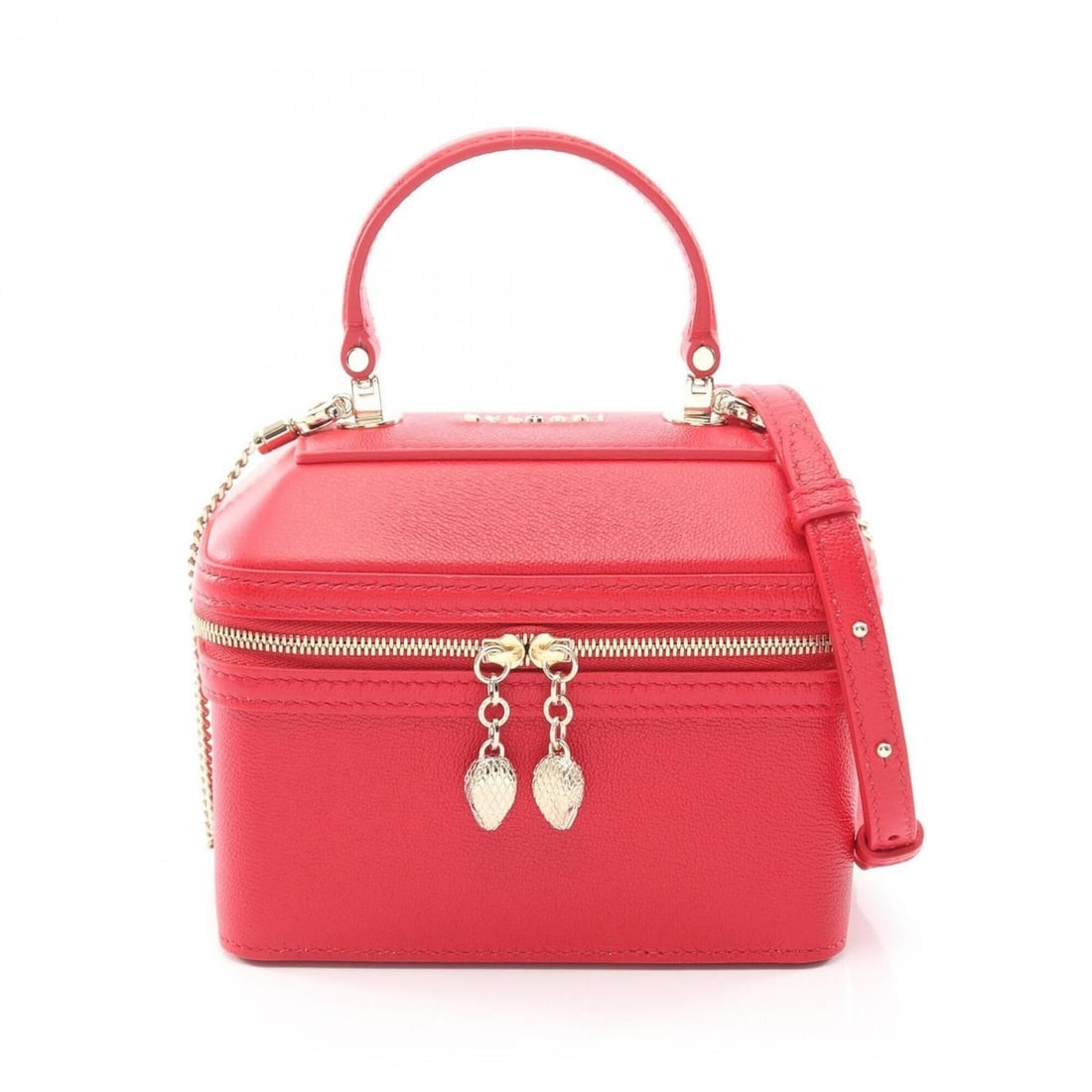 Bvlgari Bulgari Serpenti Forever 2-Way Handbag, Leather, Women's, Red: --- Catalog ---Category: SizeSize (HxWxD): 13cm x 16cm x 9cm / 5.11'' x 6.29'' x 3.54''Category: DesignType: HandbagColor: Red colorGender: WomenMaterial: Leather Category: GeneralBrand: Bvlgari--- It