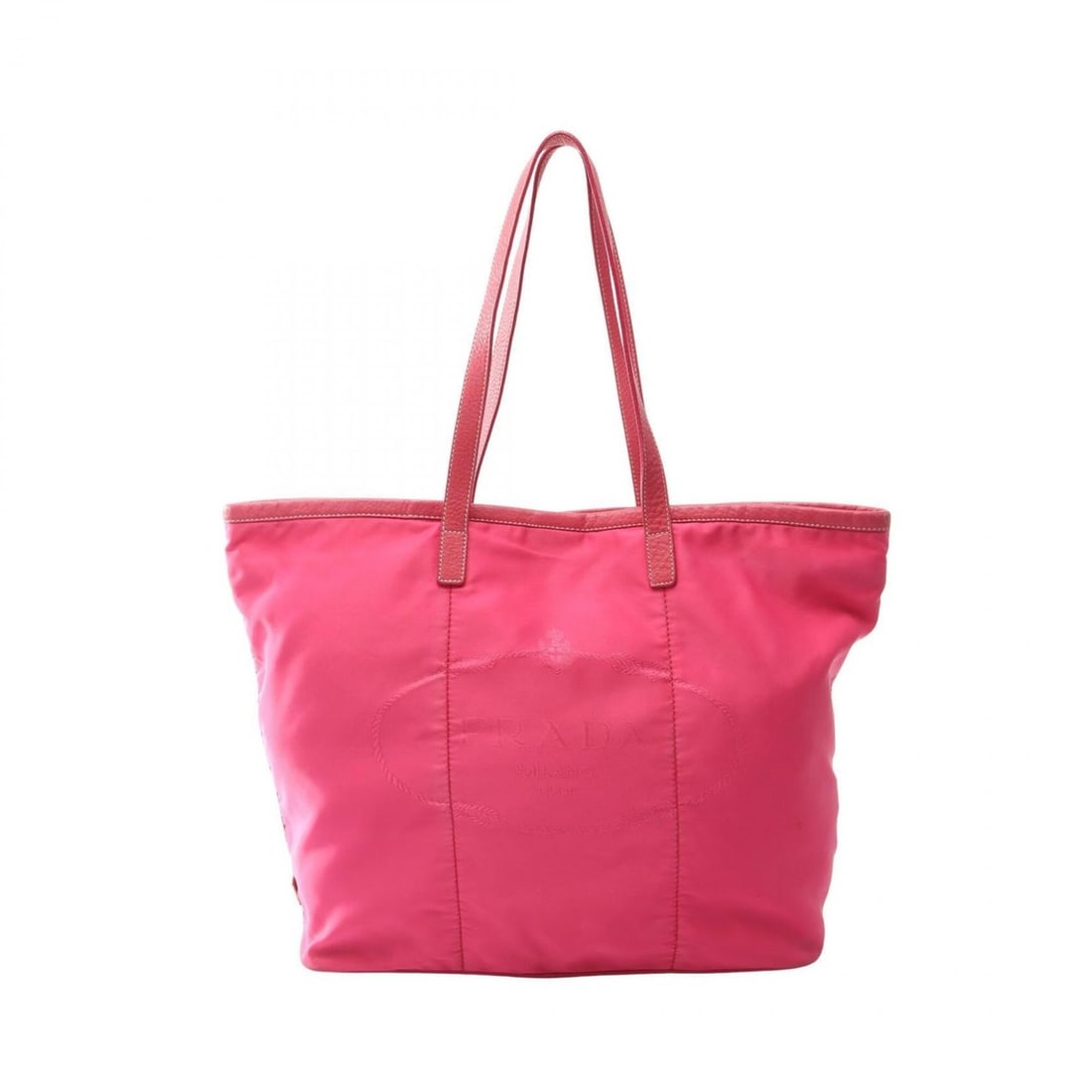 Prada NYLON JACQUARD Tote Bag Handbag Nylon Leather Women's Pink BR4634: --- Catalog ---Category: SizeSize (HxWxD): 34cm x 35cm x 14cm / 13.38'' x 13.77'' x 5.51''Category: DesignType: Handbag, Tote bagColor: PinkGender: WomenMaterial: Nylon , Leather Category: GeneralMPN: