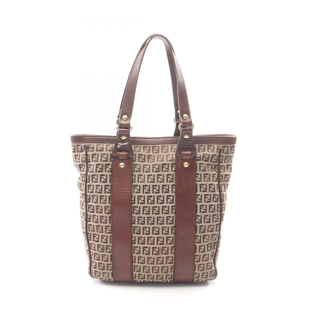 Fendi Zucchino Tote Bag Handbag Canvas Leather Women's Beige/Brown 8BH162: --- Catalog ---Category: SizeSize (HxWxD): 33cm x 28cm x 9cm / 12.99'' x 11.02'' x 3.54''Category: DesignType: Handbag, Tote bagColor: Beige, BrownGender: WomenMaterial: Canvas , Leather Category: Gen