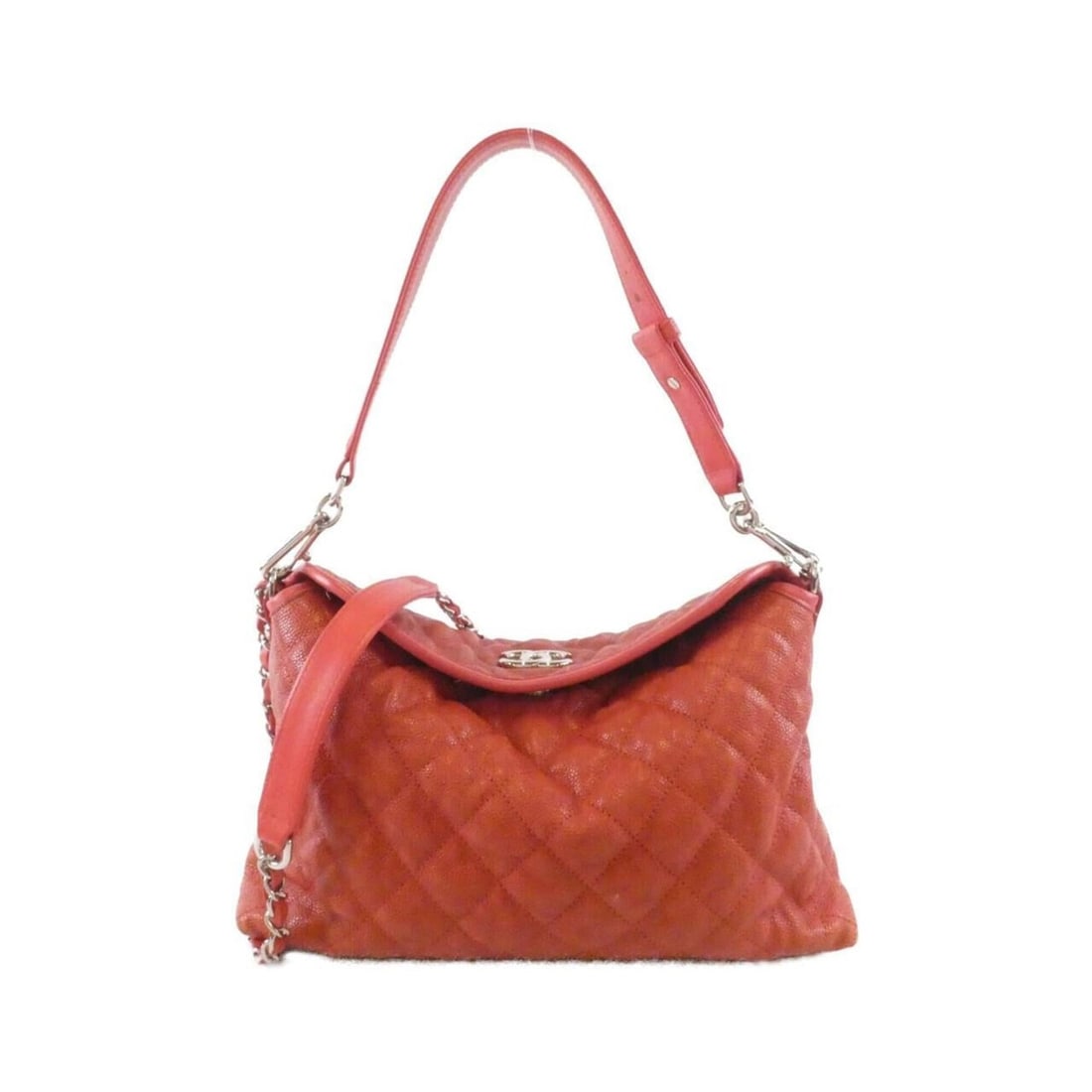 Chanel French Riviera Line 66802 Shoulder Bag: --- Catalog ---Category: SizeSize (HxWxD): 24cm x 30cm x 10cm / 9.44'' x 11.81'' x 3.93''Category: DesignType: Shoulder bagColor: Red colorGender: WomenMaterial: Grained Calfskin Hardware Color: