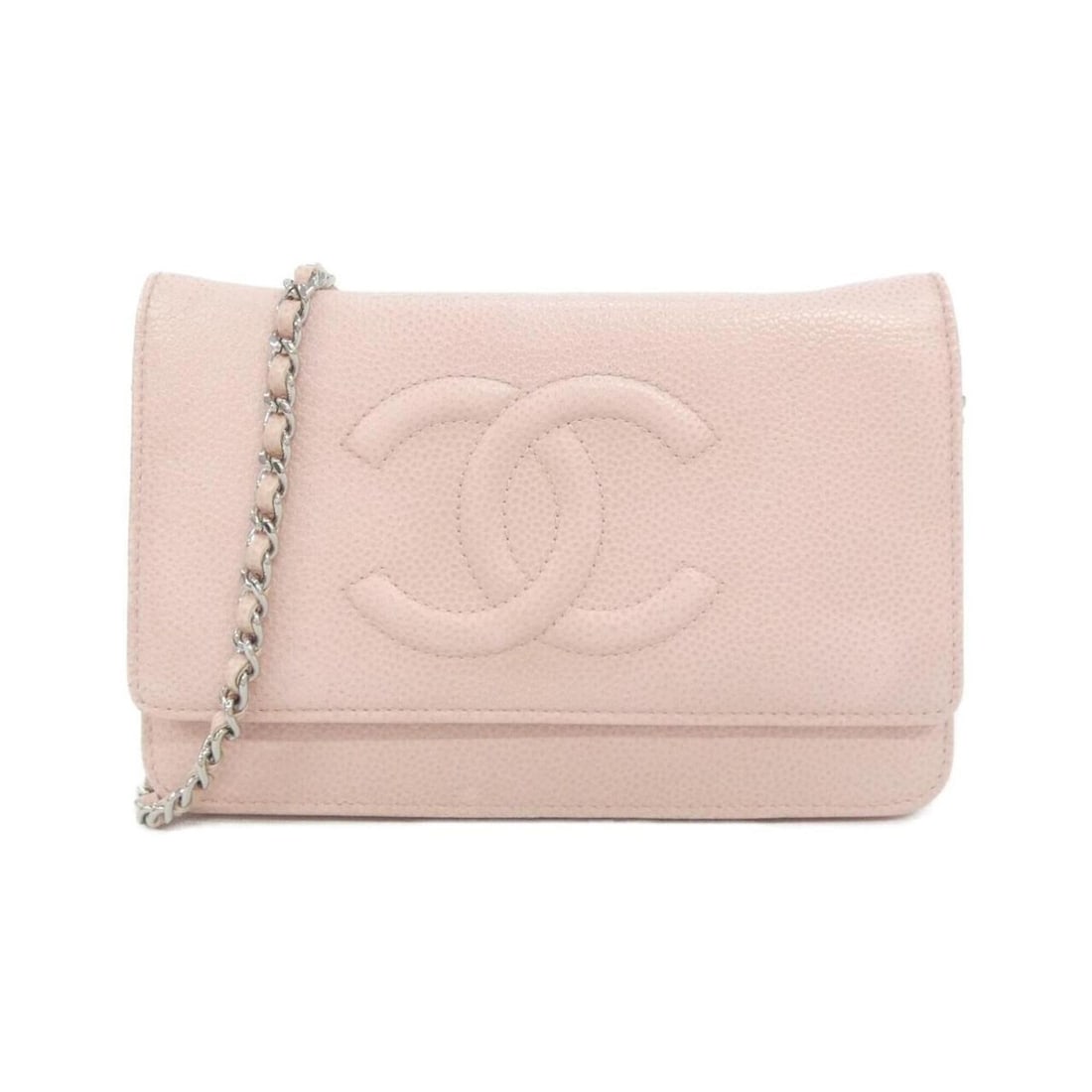Chanel Timeless CC Line 48654 Wallet Chain: --- Catalog ---Category: SizeSize (HxWxD): 12cm x 19cm x 3cm / 4.72'' x 7.48'' x 1.18''Category: DesignType: Chain/Shoulder walletColor: Light pinkGender: WomenMaterial: Grained Calfskin Category: Gen