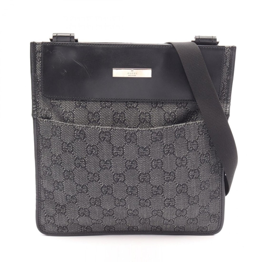 Gucci GG Canvas Shoulder Bag Handbag Leather Women's Black 27639: --- Catalog ---Category: SizeSize (HxWxD): 25cm x 24cm x 5.00mm / 9.84'' x 9.44'' x 0.19''Category: DesignType: Handbag, Shoulder bagColor: BlackGender: WomenMaterial: GG canvas , Leather Category: Ge