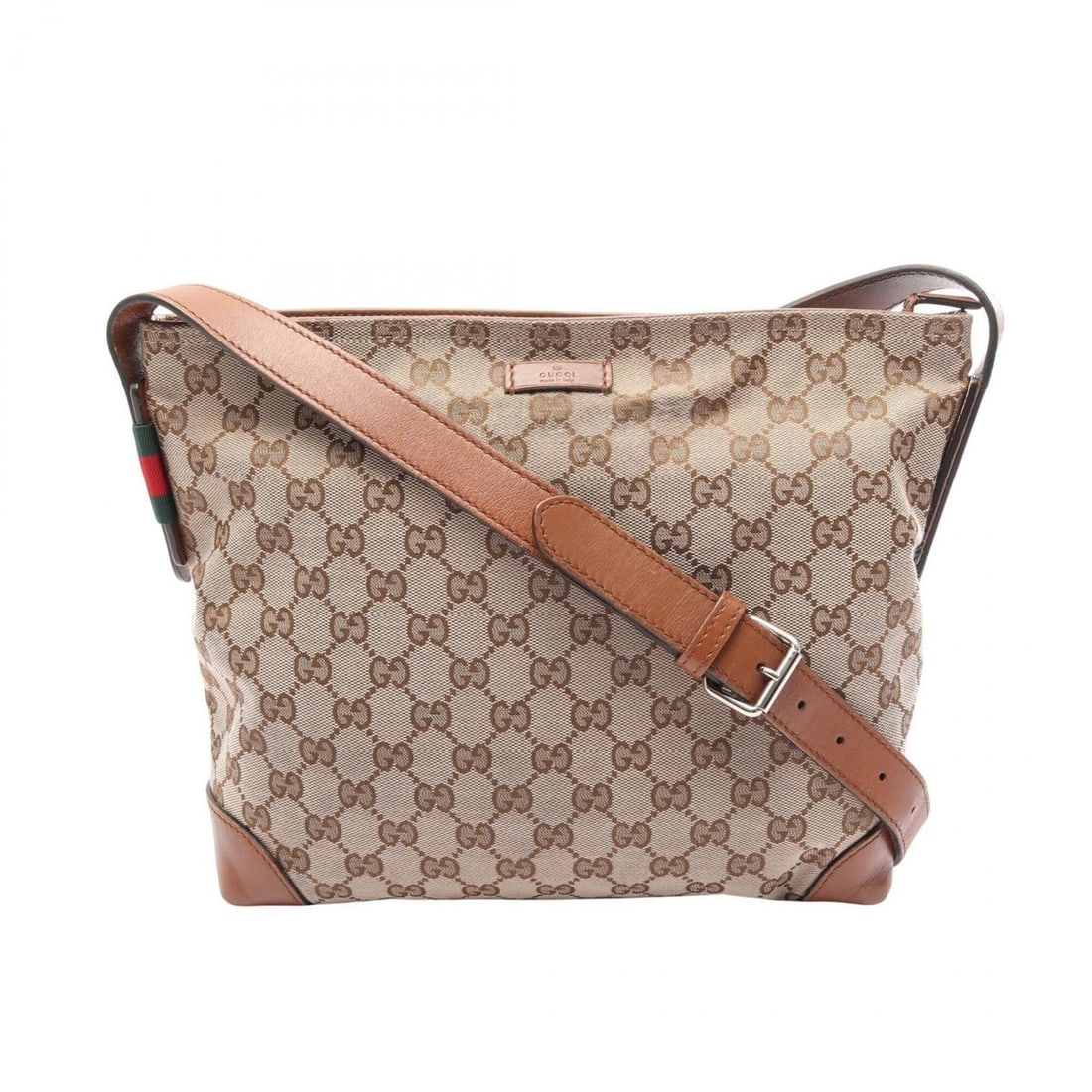 Gucci GG Canvas Sherry Line Shoulder Bag/Handbag, and Leather, Women's, Beige/Brown, 337598: --- Catalog ---Category: SizeSize (HxWxD): 24.5cm x 27cm x 10cm / 9.64'' x 10.62'' x 3.93''Category: DesignType: Handbag, Shoulder bagColor: Beige, BrownGender: WomenMaterial: GG canvas , Leather Cate