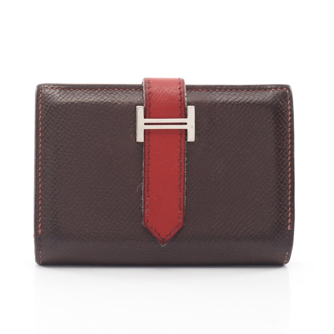 Hermes Bearn Mini Ebene Business Card Holder/Card Case Accessory, Veau Epsom Leather, Women's,: --- Catalog ---Category: DesignType: Card caseColor: Brown, Red colorGender: WomenMaterial: Epsom leather Category: GeneralBrand: HermesCategory: Physical PropertiesSize (HxWxD): 7cm x 10cm x 2cm / 2.