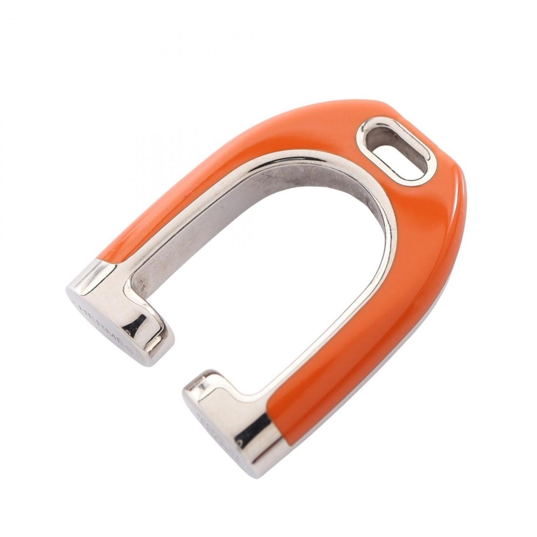 Hermes Etrier Accessories, Stainless Steel, Women's, Orange/Silver Tones: --- Catalog ---Category: DesignType: OthersColor: Orange, SilverGender: Women,MenCategory: GeneralBrand: Hermes--- Item List ---Section: ConditionRanking: Rank A Used - A few traces of usage, some