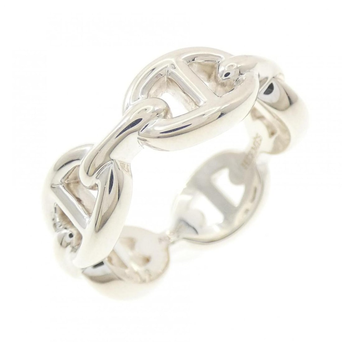 Hermes Hermès Chaine d'Ancre Enchainée Ring: --- Catalog ---Category: SizeUS Size: 6.5Brand Size: 52Category: DesignType: Band ringColor: SilverGender: WomenMaterial: Silver 925Category: GeneralMPN: H109507BBrand: Hermes--- Item List