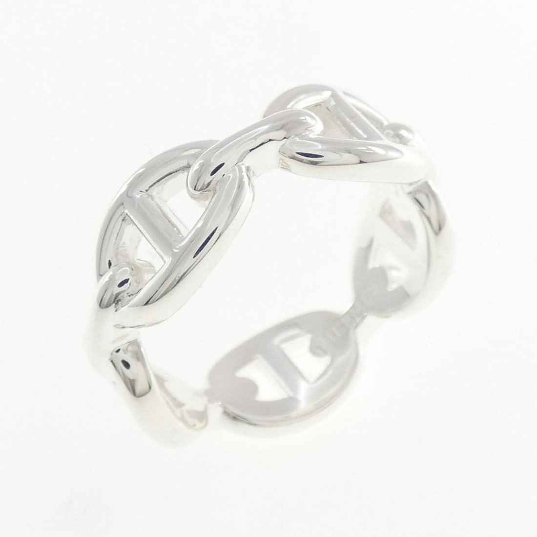 Hermes Hermès Chaine d'Ancre Enchainée Ring: --- Catalog ---Category: SizeUS Size: 7Brand Size: 54Category: DesignType: Band ringColor: SilverGender: WomenMaterial: Silver 925Category: GeneralMPN: H109507BBrand: Hermes--- Item List ---Section: