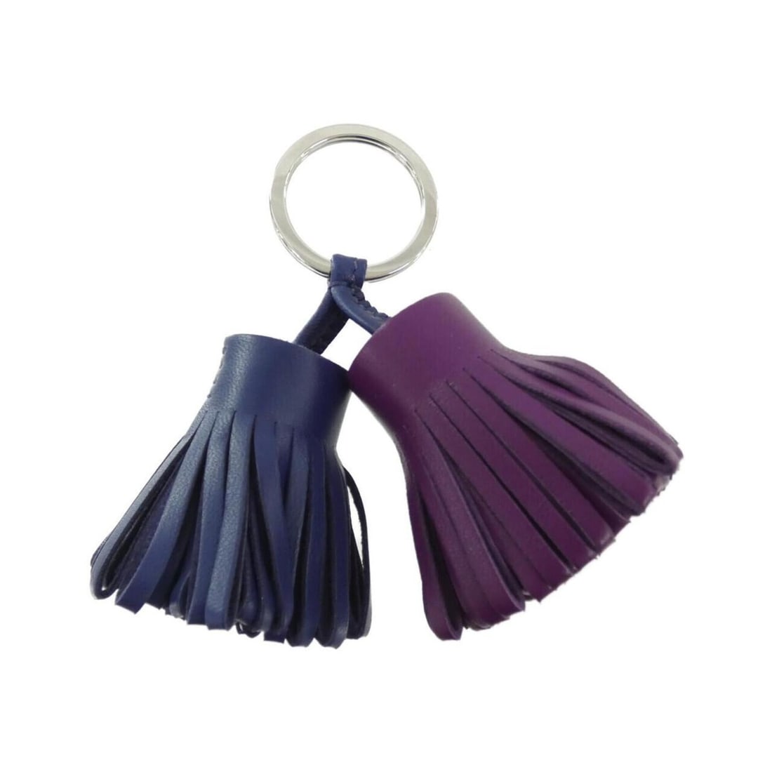 Hermes Carmen Unodos 077895CJ Keyring: --- Catalog ---Category: DesignType: KeyringColor: Blue, Silver, VioletGender: Women,MenMaterial: Agneau MiloCategory: GeneralMPN: 077895CJBrand: Hermes--- Item List ---Section: ConditionRanking: