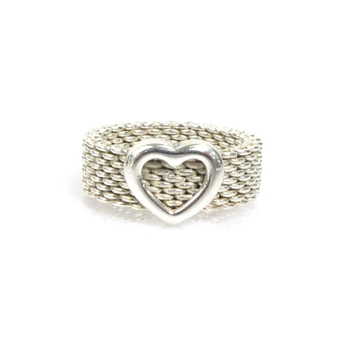 Tiffany & Co. Somerset Heart Ring, Sterling Silver 925, Women's, e62039: --- Catalog ---Category: SizeJP Size: 6US Size: 3.5Category: DesignType: Band ringColor: SilverGender: WomenMaterial: Silver 925Category: GeneralBrand: Tiffany--- Item List ---Section: