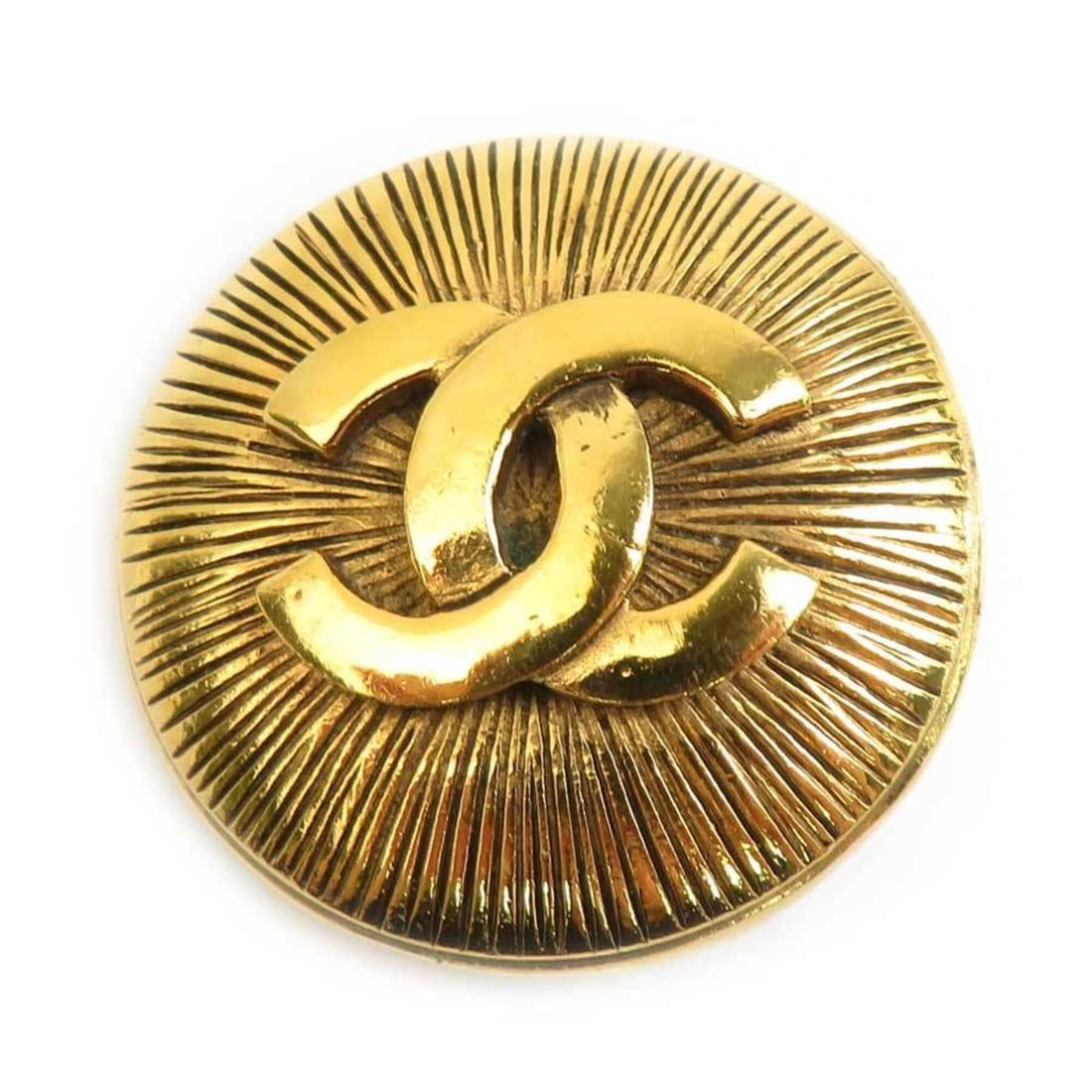 Chanel brooch, Coco Mark, metal, gold, women's, e62029i: --- Catalog ---Category: SizeSize (HxWxD): 3cm x 3cm / 1.18'' x 1.18''Category: DesignType: BroochColor: GoldGender: WomenMaterial: MetalCategory: GeneralBrand: ChanelCountry of Origin: France--- Item