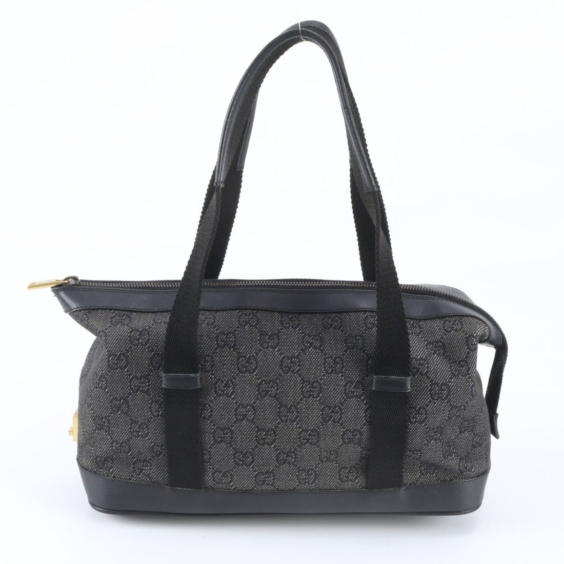 Gucci GG Canvas 92734 Leather Shoulder Bag Tote Handbag Black Women's: --- Catalog ---Category: SizeSize (HxWxD): 18cm x 30cm x 11cm / 7.08'' x 11.81'' x 4.33''Category: DesignType: Handbag, Shoulder bag, Tote bagColor: BlackGender: WomenMaterial: Leather , Canvas Catego