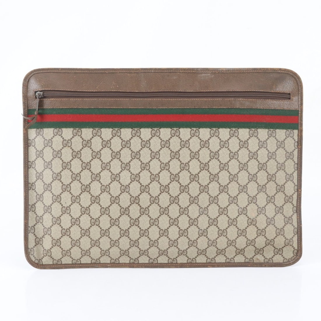 Vintage Gucci GG Supreme Sherry Line 89 02 060 Leather Second Bag Clutch Men's: --- Catalog ---Category: SizeSize (HxWxD): 31cm x 43cm x 2cm / 12.2'' x 16.92'' x 0.78''Category: DesignColor: BrownGender: MenMaterial: Leather , Coated canvas Category: GeneralMPN: 89 02 060Brand: G
