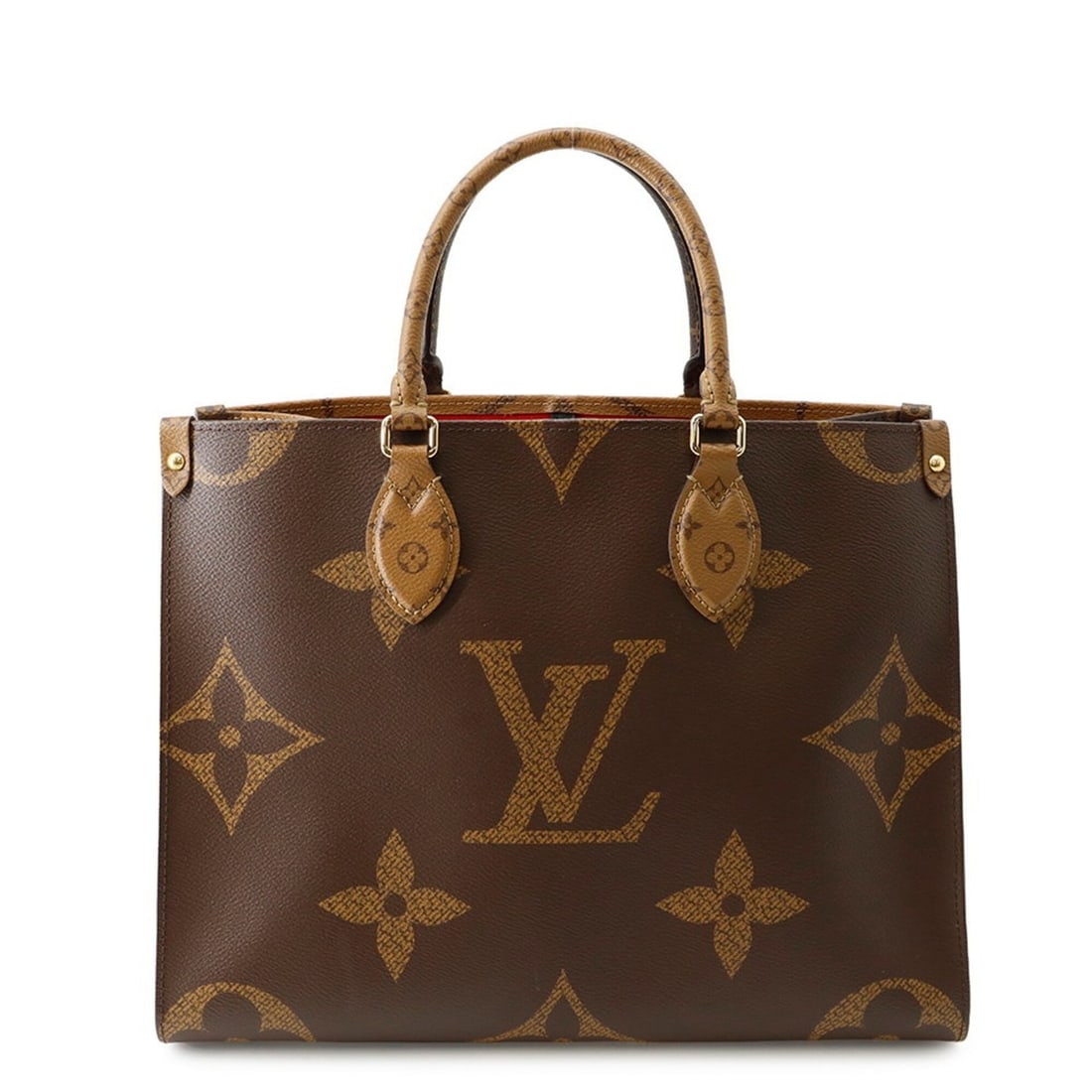 Louis Vuitton Monogram Reverse Giant OnTheGo MM Tote Bag M45321. handbag, 2-way shoulder bag.: --- Catalog ---Category: SizeSize (HxWxD): 26.5cm x 34.5cm x 14.5cm / 10.43'' x 13.58'' x 5.7''Category: DesignType: Tote bagColor: Red colorGender: WomenMaterial: Monogram Reverse , Monogram Category
