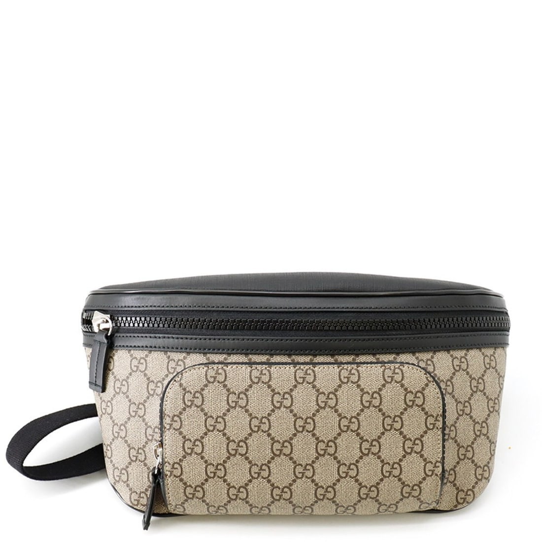 Gucci GG Supreme Belt Bag 779843 GUCCI Waist Black Handbag: --- Catalog ---Category: SizeSize (HxWxD): 18cm x 35cm x 8cm / 7.08'' x 13.77'' x 3.14''Category: DesignType: Fanny pack, Sling bagColor: Beige, BlackGender: Women,MenMaterial: GG Supreme , Leather Ca