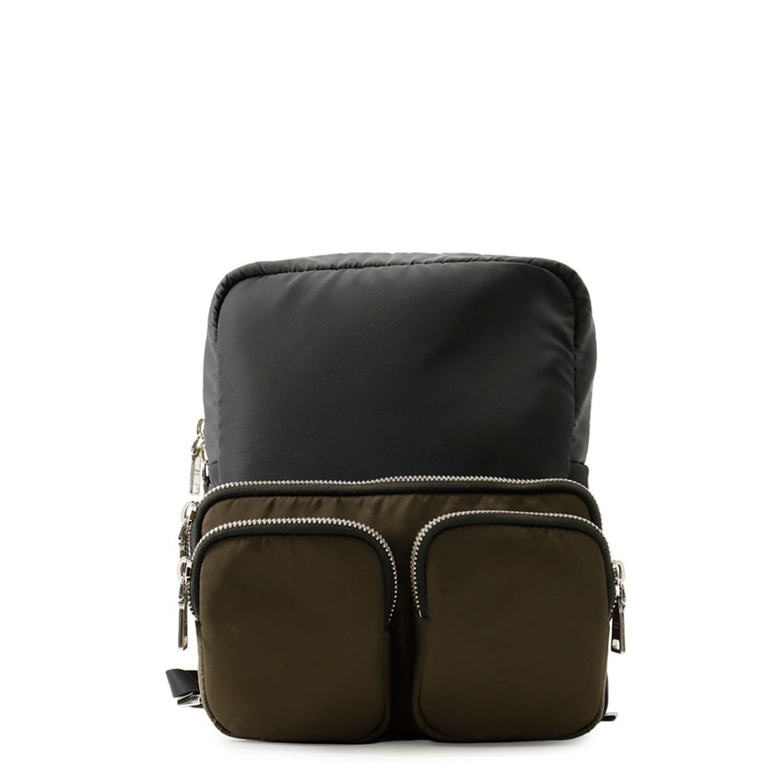 Prada Backpack with Pockets, Nylon, 2VZ043, PRADA Handbag, Backpack, Black,: --- Catalog ---Category: SizeSize (HxWxD): 32cm x 25cm x 16cm / 12.59'' x 9.84'' x 6.29''Category: DesignType: BackpackColor: Black, KhakiGender: Men,WomenMaterial: Nylon , Rubber Category: GeneralBra