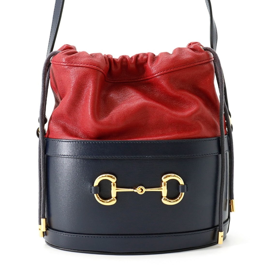 Gucci Shoulder Bag Horsebit 1955 Leather 602118 GUCCI Handbag: --- Catalog ---Category: SizeSize (HxWxD): 24.5cm x 22cm x 12.5cm / 9.64'' x 8.66'' x 4.92''Category: DesignType: Shoulder bagColor: Navy, Red colorGender: WomenMaterial: Leather Category: GeneralBran