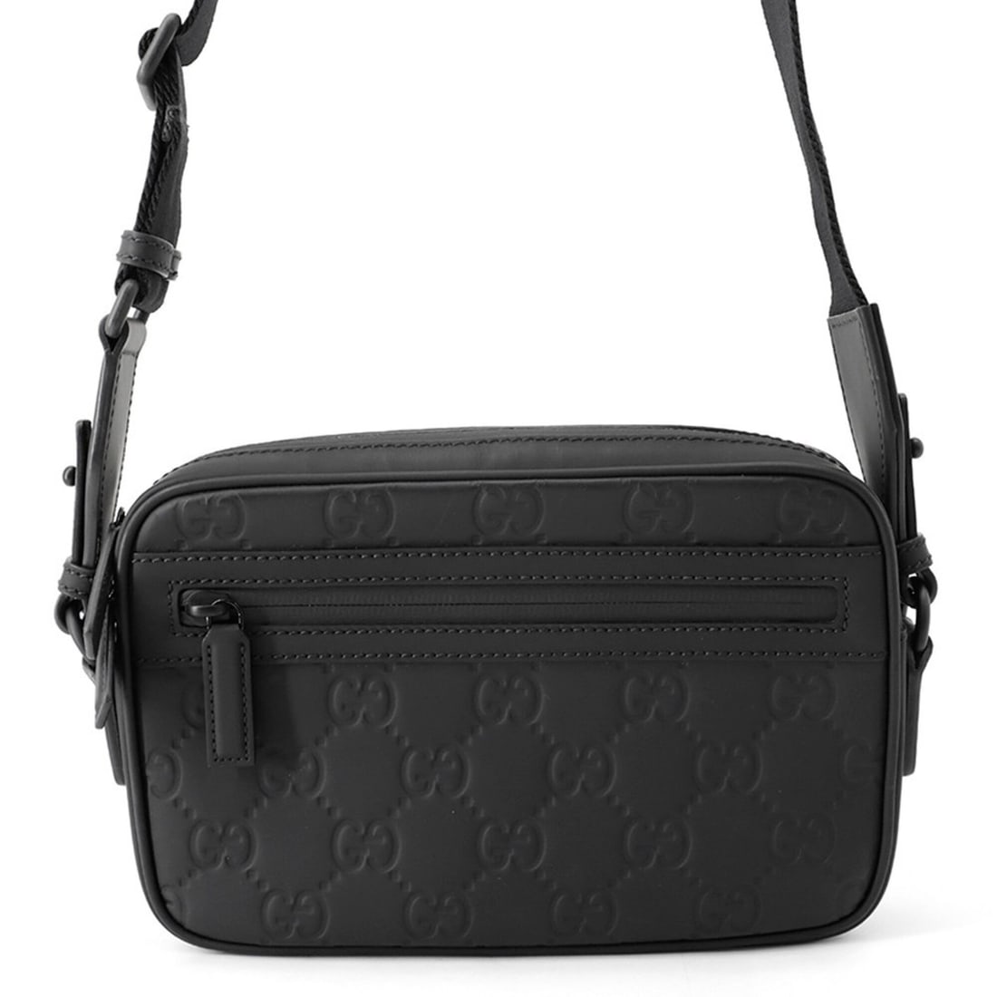 Gucci Shoulder Bag GG Rubber Effect 771293 GUCCI Black Handbag Men's (1 of 17)